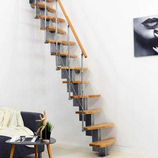 Modultrappa QUATRO Minka – Silver / Bok